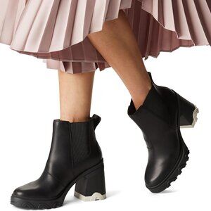 NEW SOREL Waterproof Brex Heeled Chelsea Leather Booties  for women 1025 7s3